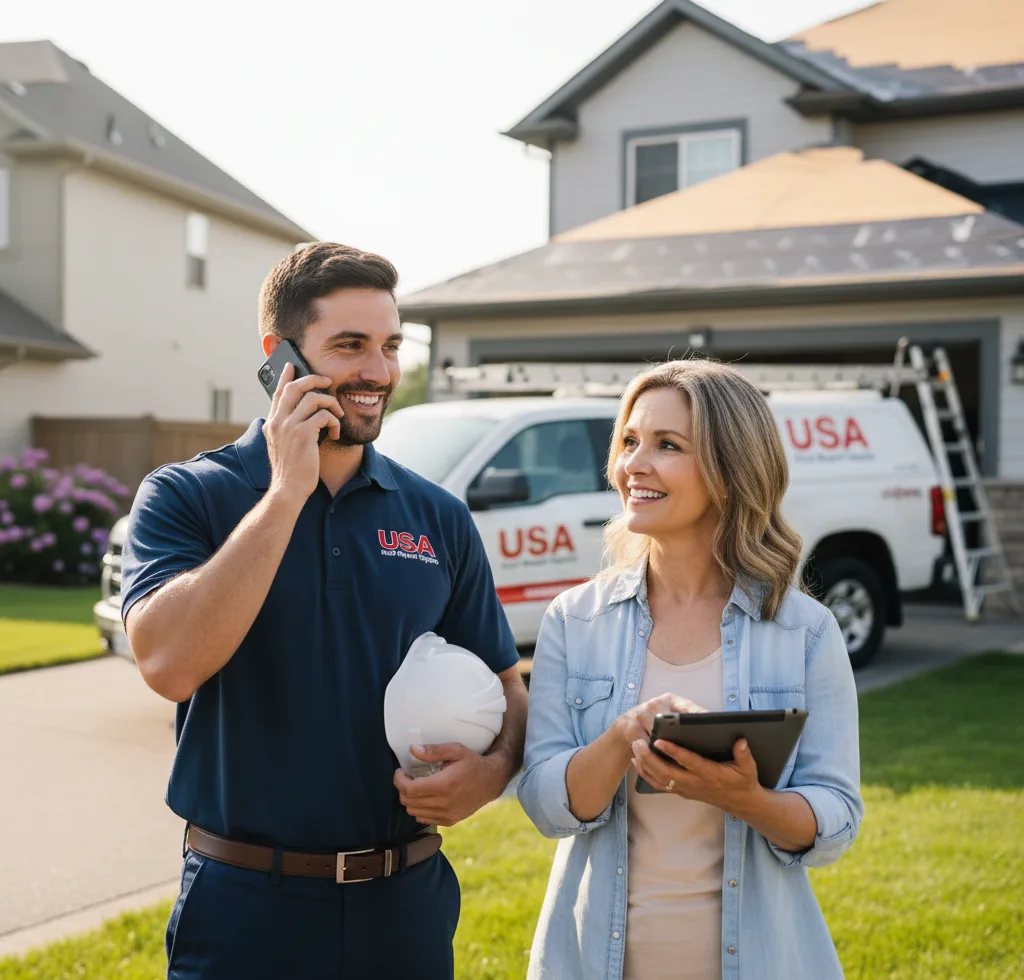 USA Roof Repair Experts customer support in Tuttle